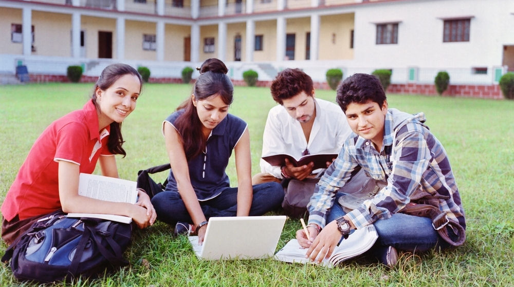 Students on campus