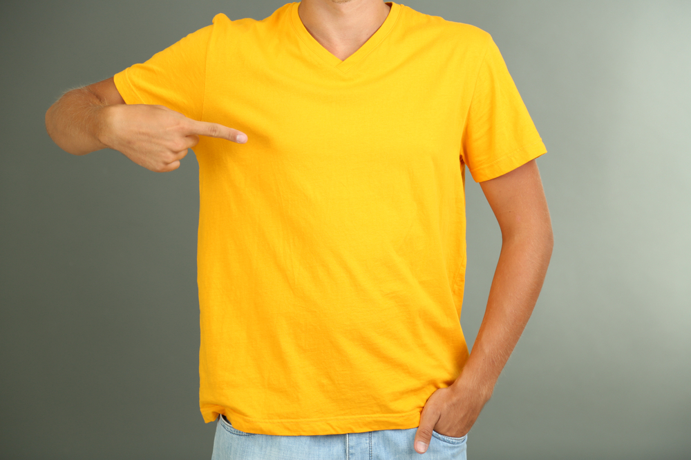 yellow shirt