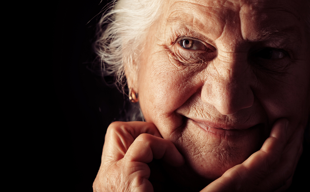 elderly woman smiling