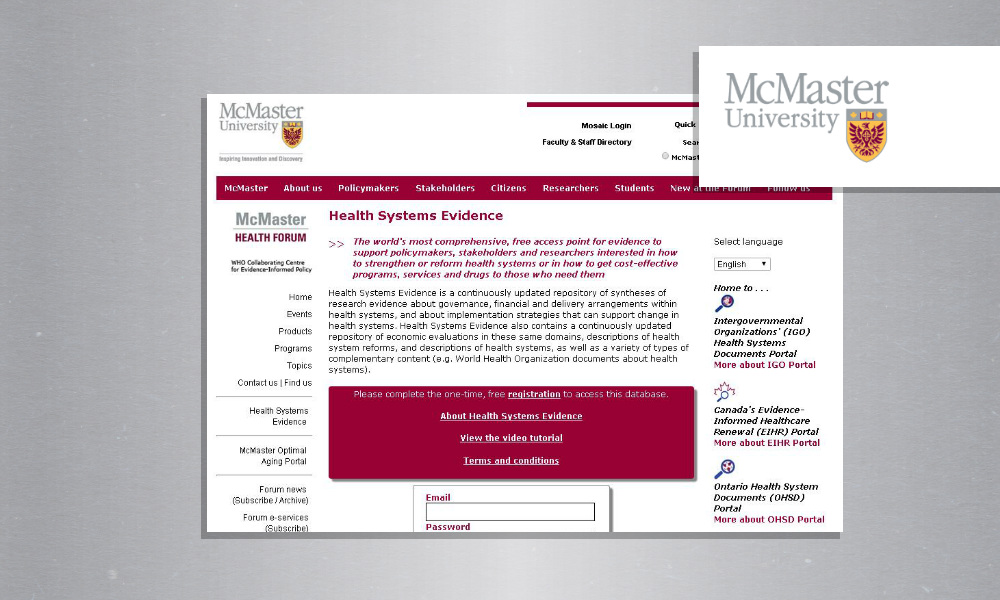 Health Systems Evidence