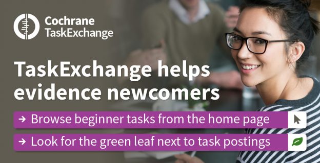 TaskExchange explanation over picture of woman with glasses